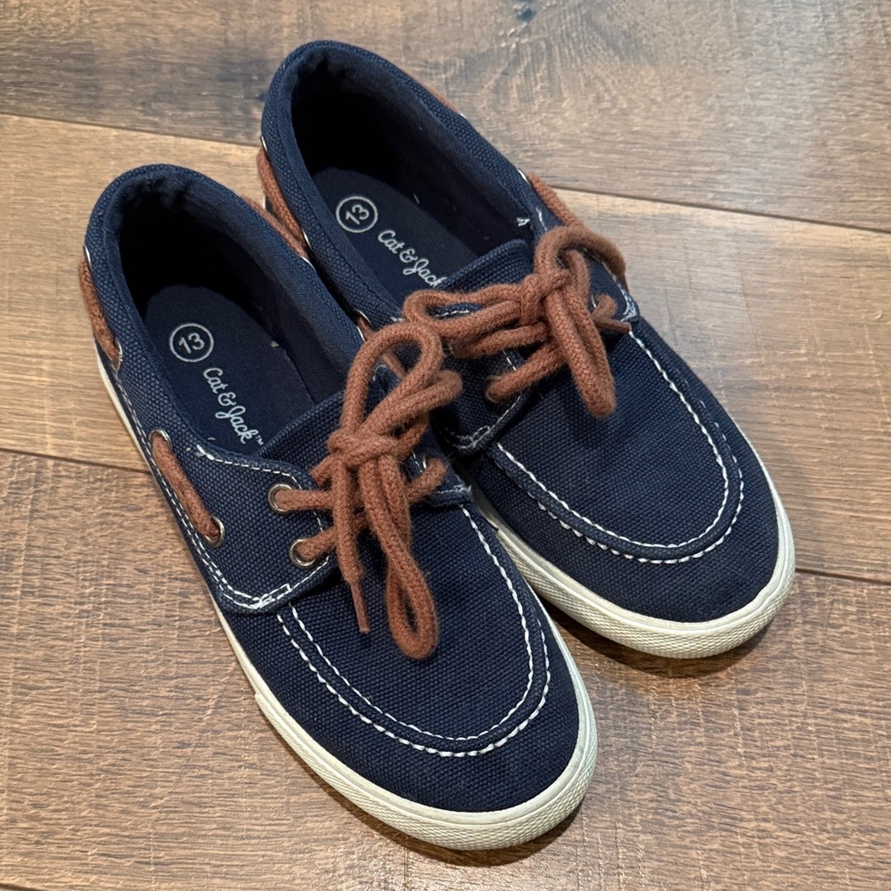 Cat & Jack Navy and Brown Kids Sneakers